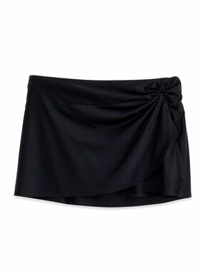 Black Draped Side Swim Skirtini – Size XL EUC